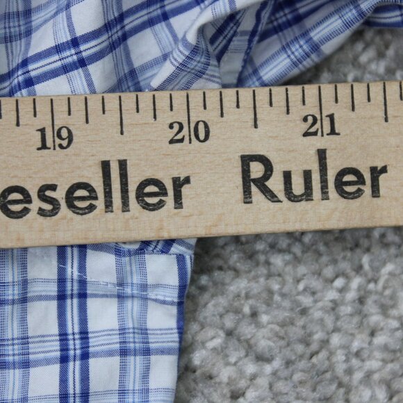 BOSS Hugo Boss Dress Shirt Mens 15, 32/33 Blue Sharp Fit Long Sleeve Button Up - Picture 13 of 15